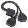 1 Male To 2 Female OBD2 Splitter 30 Cm/ 12 In Length Right Angle Splitter  For Most Vehicle