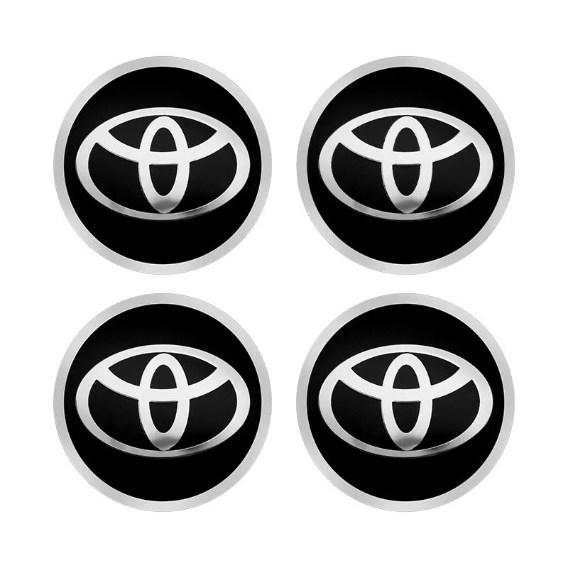 4Pcs 56mm Car Wheel Hub Caps Badge Stickers Wheel Center Cover Decal For Toyota Yaris  Corolla Prius Aygo RAV4 Crown Camry Auris