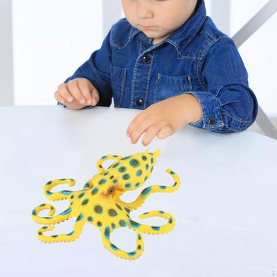 Blue Ring Creature Model Toy Marine Sea Animal Figures Realistic Aquarium Action for