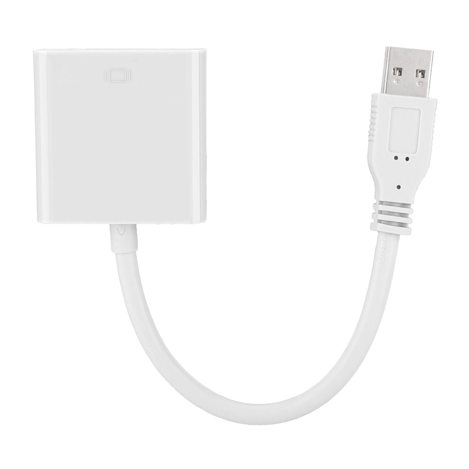 

USB 3.0 to VGA Adapter Cable for Win 78 System (White) белый