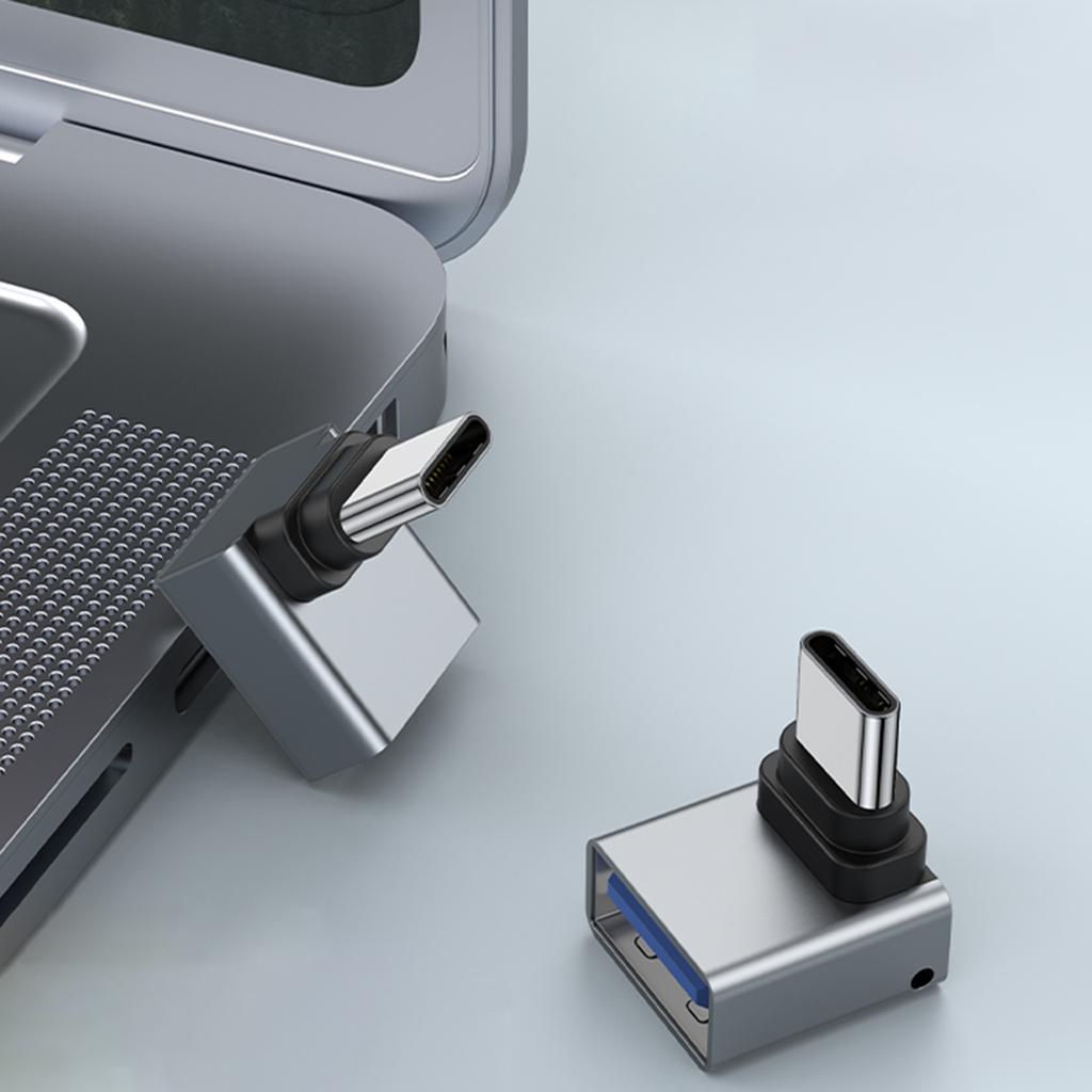 USB 3.0 Female To Type C Male 90 Degree Right Angle Extension Adapter USB C Upward Downward OTG Connector for Laptop