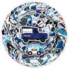 50pcs Cartoon Police Car Stickers: Creative Vehicle, Suitcase & Water Bottle Decorations