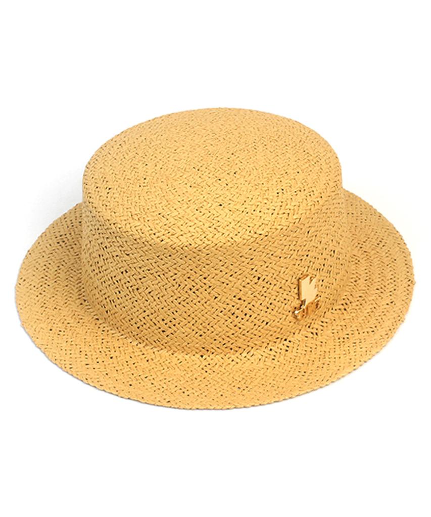 Yunibeosyeolkemiseuteuli Simple Beige Short Panama Hat Summer Hat