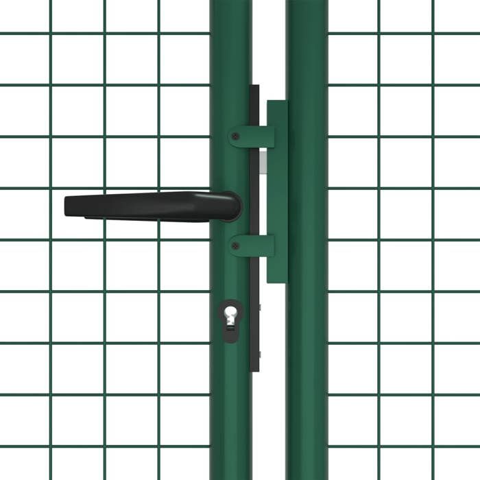 VidaXL Portail en treillis de jardin acier 390x125 cm vert 145749
