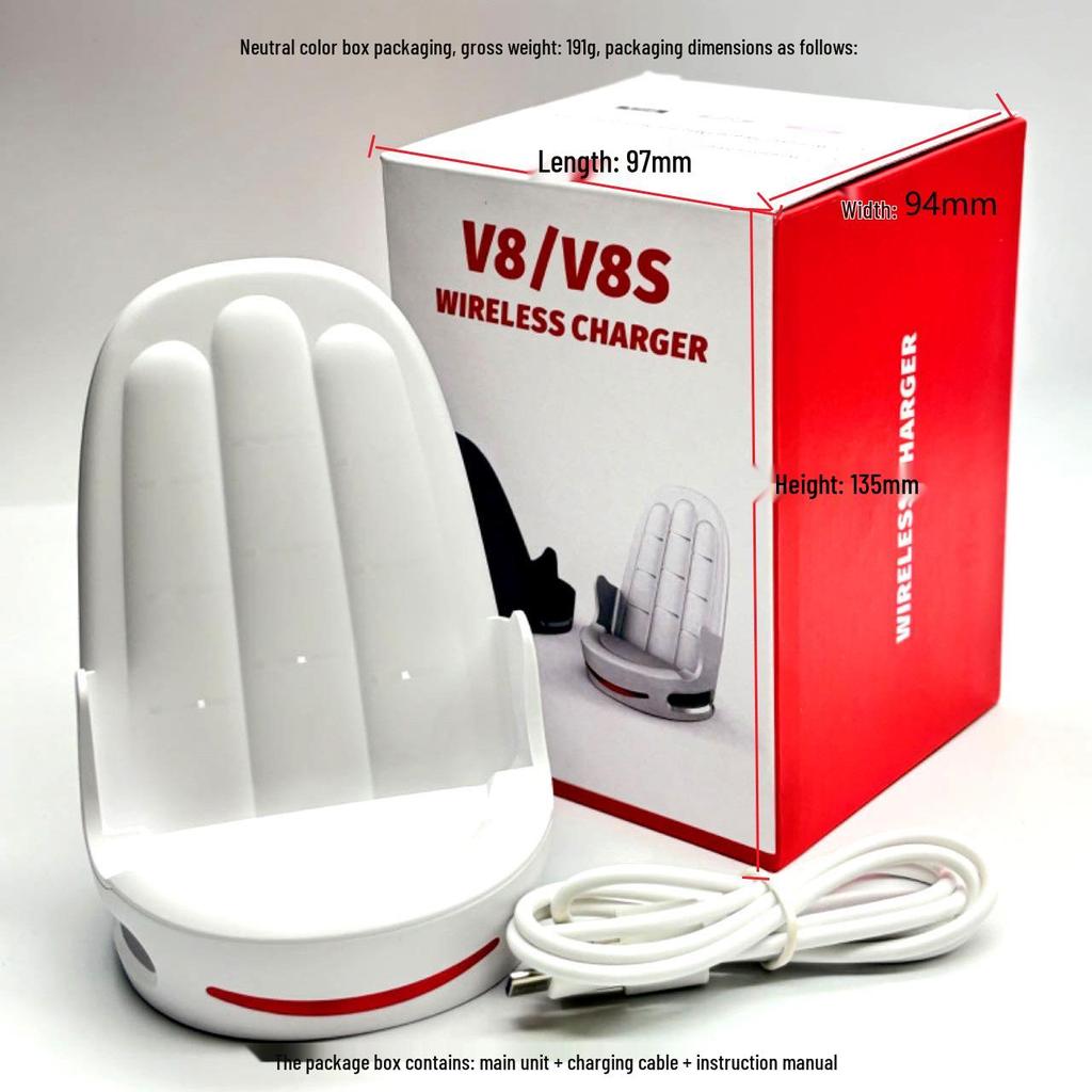 Creative Wireless Charging Phone Stand for Apple, Huawei, and Android - Desktop Bedside