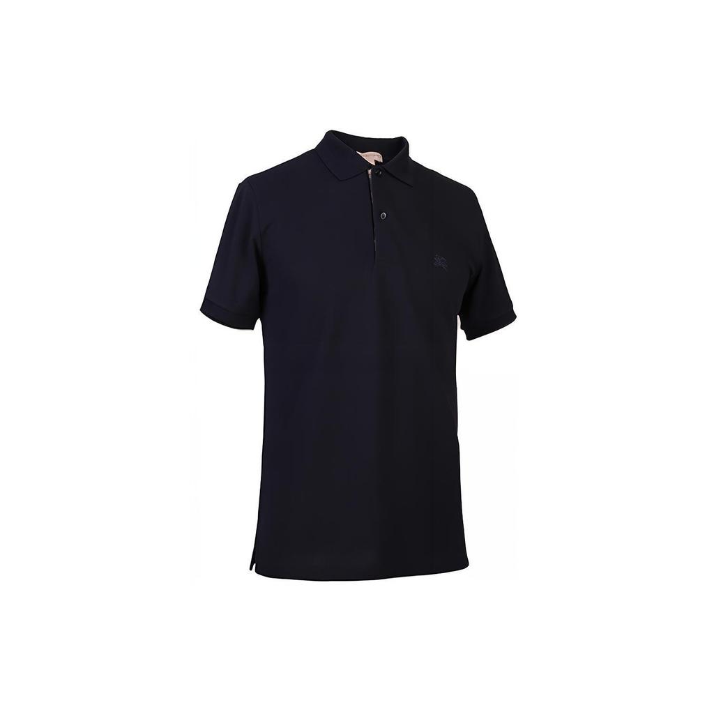 Burberry Logo lapel Short Sleeve Polo Shirt Navy Blue Men's 80045781
