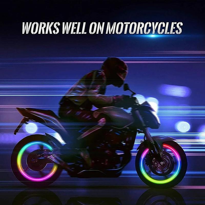 Větrná turbína na kolo, barevná větrná turbína, jízdní kolo, auto, motocykl, větrná turbína, barevné světlo vzduchové trysky