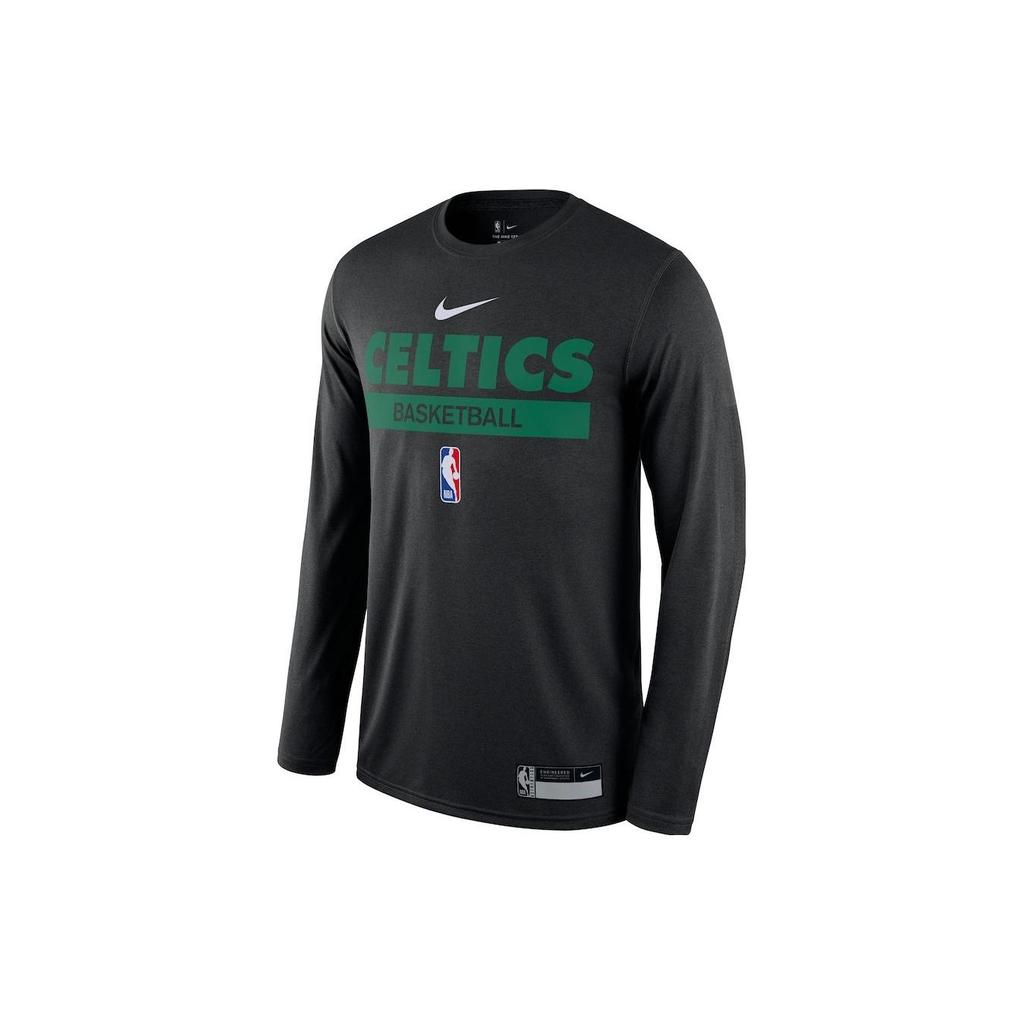 Nike Celtics Long-Sleeve Quick-Dry Game Training Tee Men Tops Black DR6506-010