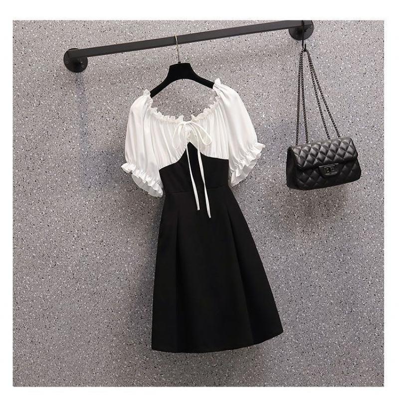 Summer new sweet and salty super fairy little black skirt fashion design Hepburn dress