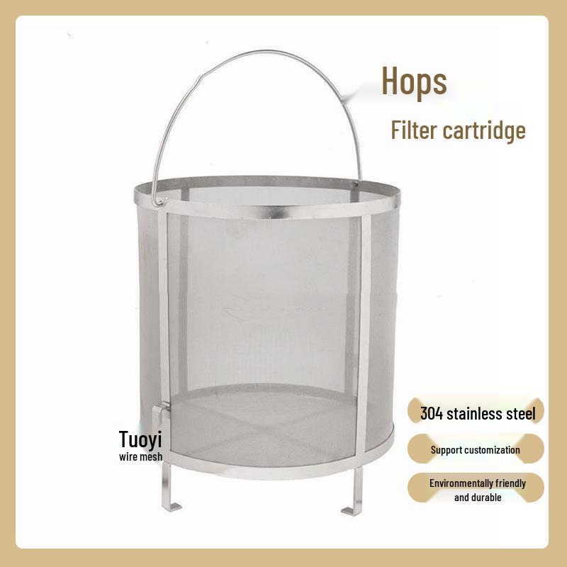 304 Stainless Steel Beer Hop Filter Barrel - Home Brewing Mesh Tube for Impurity Filtration