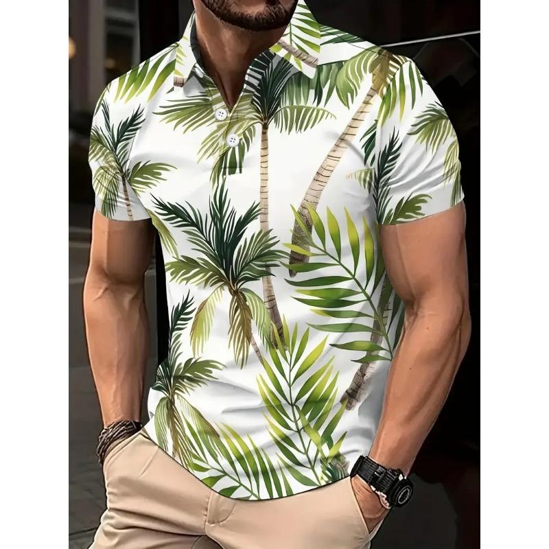 New Product New Men's 3D Printed Trendy Casual Versatile Summer Versatile Short Sleeve Polo Shirt