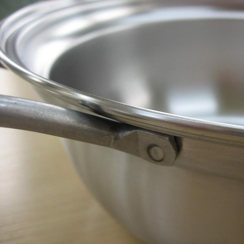 Nagao Stainless Steel Tabletop Made In Japan Tsubame-Sanjo IH-Compatible Pot, 24cm, YOSENABE,