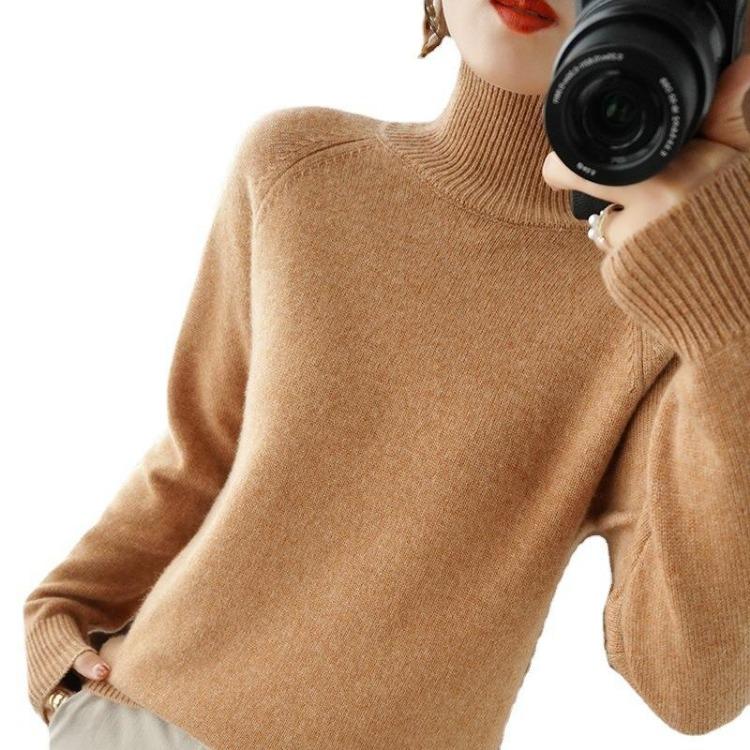 Korean Fashion Turtleneck Sweaters Warm Thick Pullovers Casual Autumn Winter Women Knitwears Basic Long Sleeve Jumpers