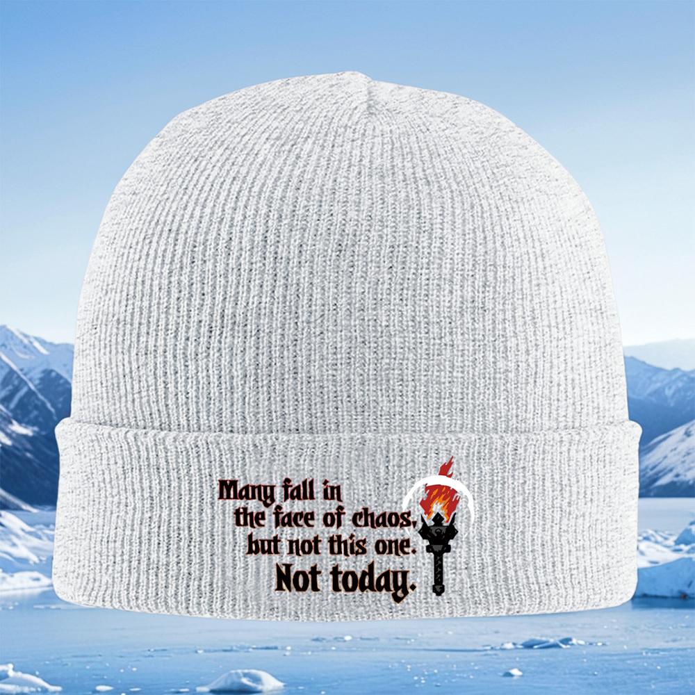 Torchlight figure facing chaos today Men Women Unisex Knitted Hat Beanie Pullover Cap Winter Thermal Warm Christmas Outdoor Cyc