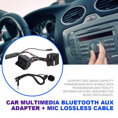 Autoradio Kabelbaum Audio Kabel Aux Adapter Kabelbaum mit Mikrofon Autoradio Radio Stecker Kabelbaum für VW Passat Jetta Touran