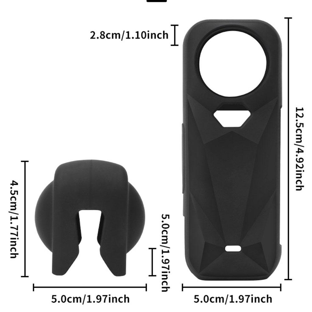 For Insta360 X5 Silicone Protective Case Anti Fall And Scratch For Action Camera Lens Protective Cover Accessories