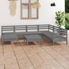 Day and Night - Day and Night Garden Furniture Set 8 Pieces Solid Gray Pine Wood