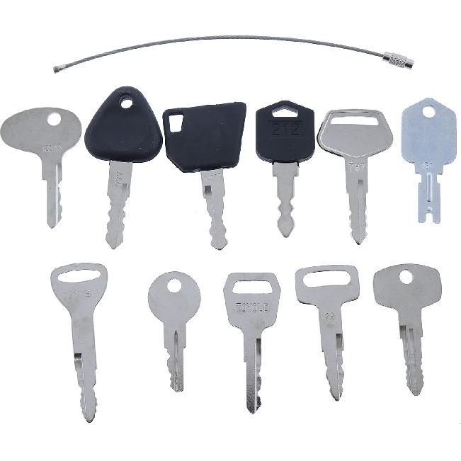 Solarhome 12 Forklift Key Set Forklift Keys Master Set Ignition Key Set For Yale Cat Clark Komatsu Doosan Nissan Hyster JCB Volvo Tornado Mitsubishi