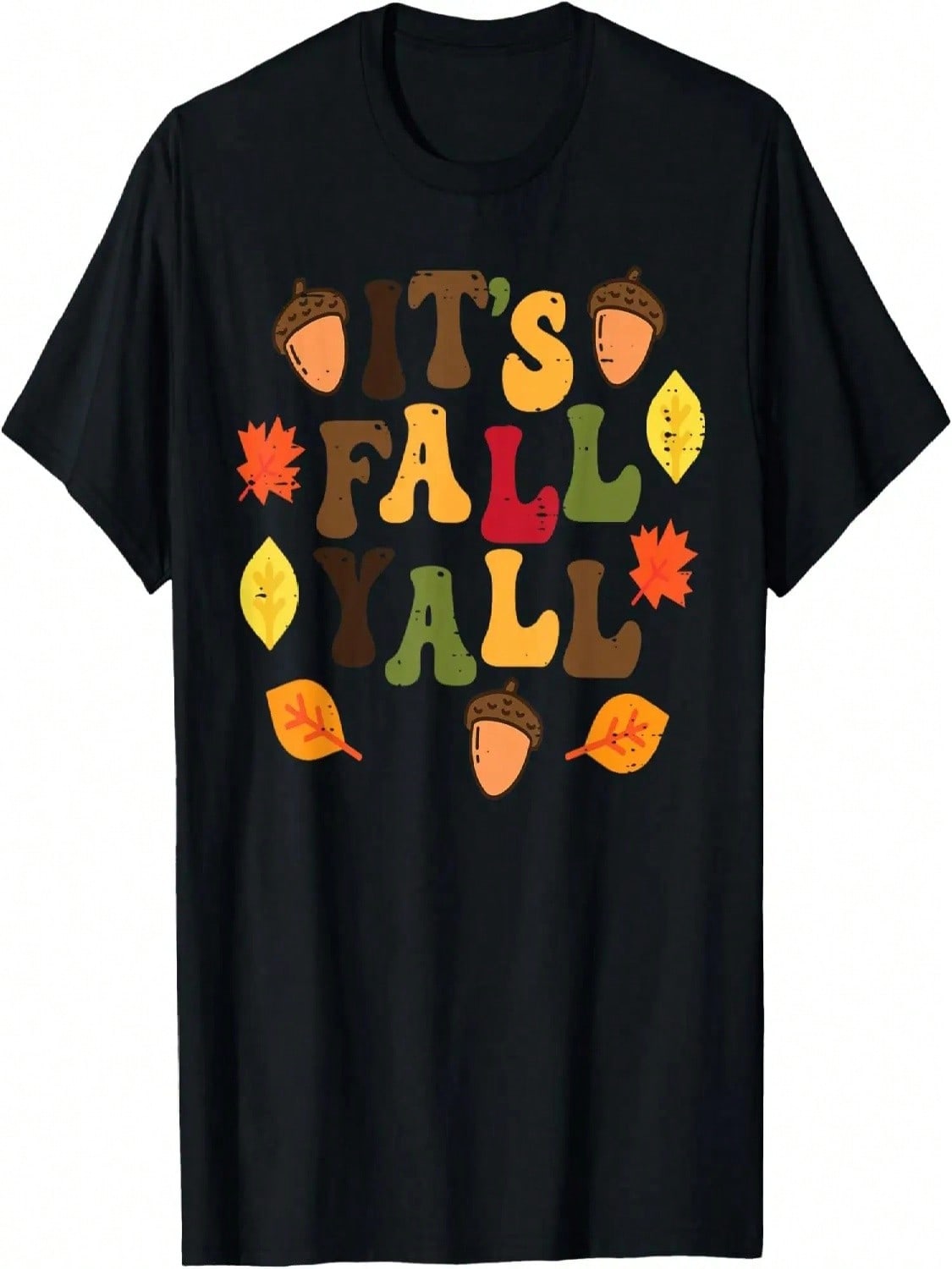 Its Fall Yall Leaves Cute Autumn Thanksgiving unisex Wounisex Kids T-Shirt S разноцветный