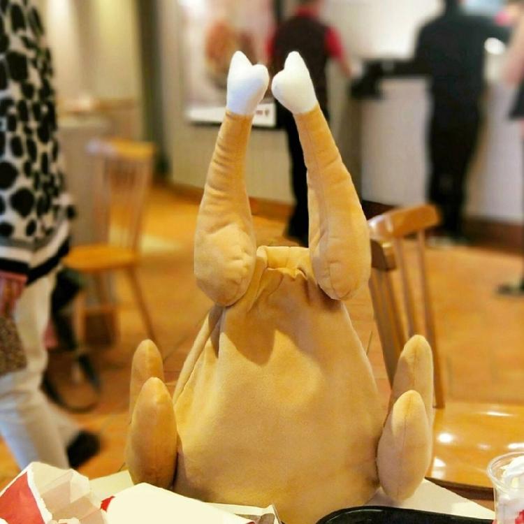 Moving Musical Turkey Leg Costume Hat Soft PP Cotton Materials Accessory For Halloween Christmas Celebration