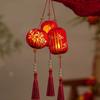 Chinese Style DIY Handheld Lantern 2026 Horse Year Luminous Cloth Lantern  Outdoor Decor
