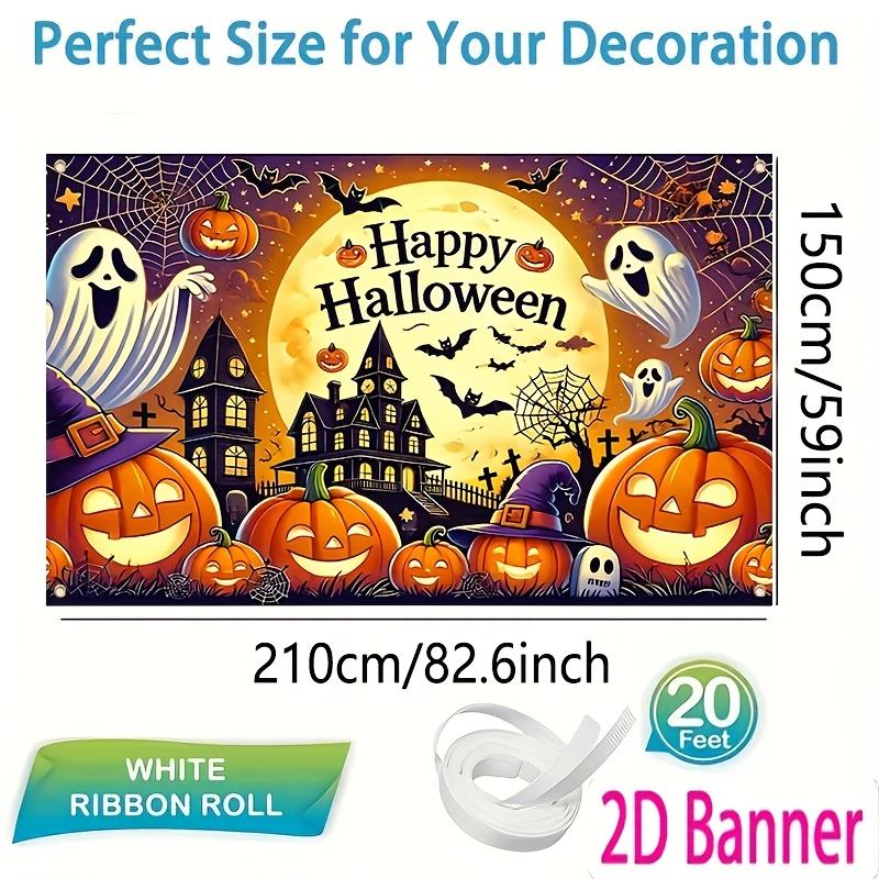 1Pcs Happy Halloween Ghost Pumpkin Haunted House Decoration Background Backdrop Decorations For Photo Studio Photo Booth Party