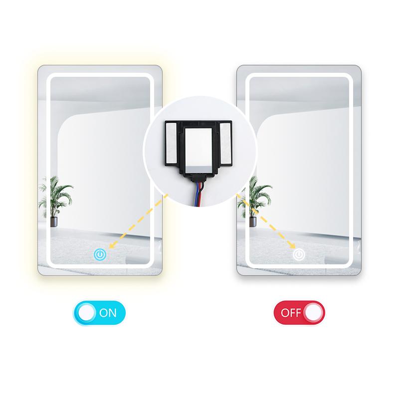 Single Touch On/Off LED Light High Voltage Mirror Touch Switch for AC 220V LED Light
