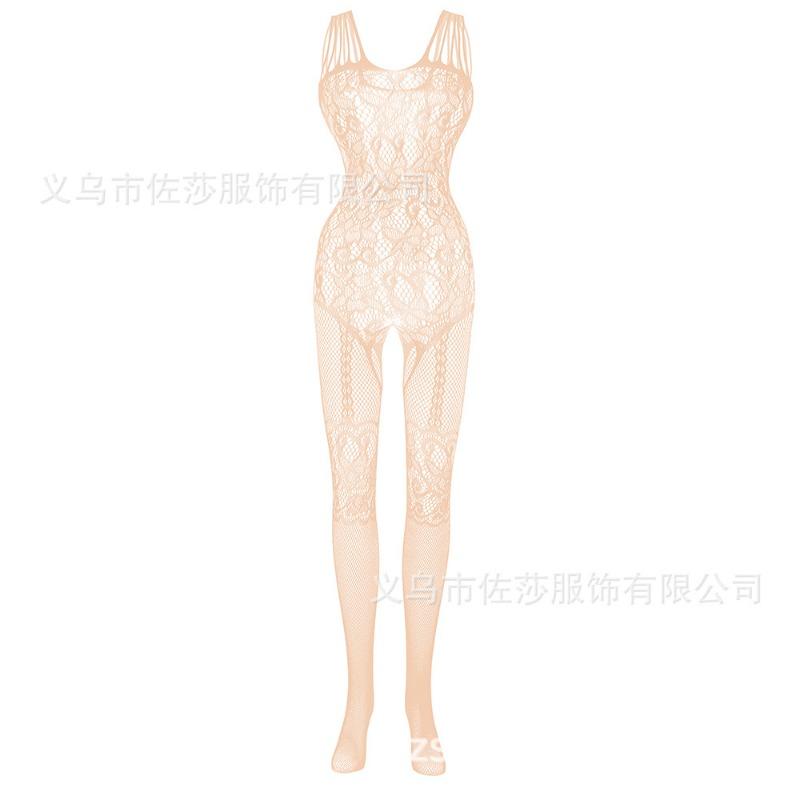 Sexy underwear suspenders Sexy black real life hollow open-file one-piece mesh stockings Jacquard mesh socks