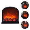 User Friendly Resin Fireplaces Decors Night Light With Warm LED Glowing Handcrafted Retro Home Accent
