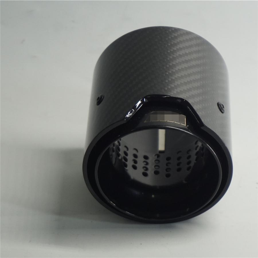 Car Carbon Fiber Exhaust End Tail Tips 71mm in