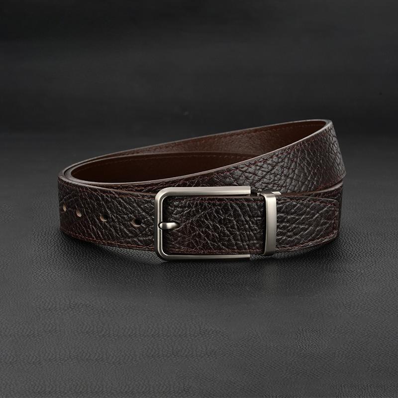 Genuine Leather Belt Men s Pin Buckle Layer Cowhide Versatile Jeans Belt Simple Business High-end Men s Belt 110cm