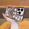 Custodia per telefono 3D Vuota Ragno Elettroplaccata TPU Dissipazione del Calore Divertente per iPhone 11 12 13 14 15 16 Pro Max Copertura Protettiva Morbida