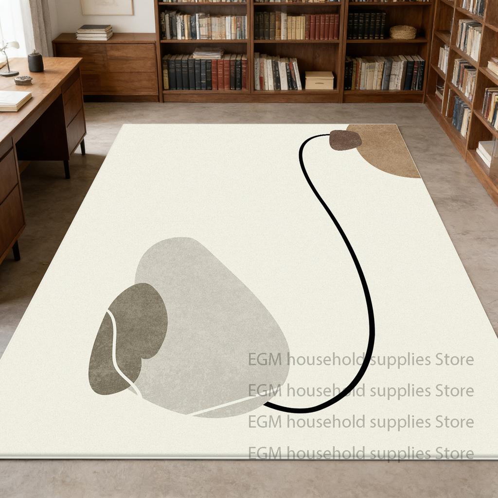 Light Luxury Carpets Abstract Living Room Decor Lounge Rug Large Area Bedroom Short Velvet Washable Non-slip Floor Mat Office