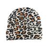 Autumn and winter new leopard print knitted hat thickened warm wool hat unisex cold warm cold hat multi-color