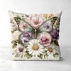 Pieces Vintage Floral Butterfly Decorative Throw Pillow Covers Pattern Cushion Cover Suitable for Sofa Bedroom  Pillow Cover