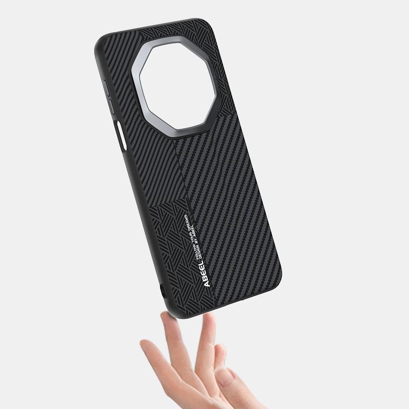 For Huawei Mate 70 RS Case Slim Lightweight Shockproof Anti-Fingerprint Carbon Fiber Case Alloy Lens Anti-slip Grip Funda