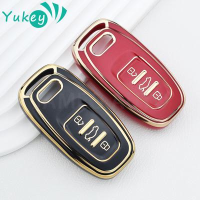3 Knopen TPU Autosleutelhoes voor A4 A5 A6 A7 A8 Q8 Q5 S6 S7 S5 S4 RS6 RS7 Smart Keyless Entry Afstandsbediening Beschermhoes