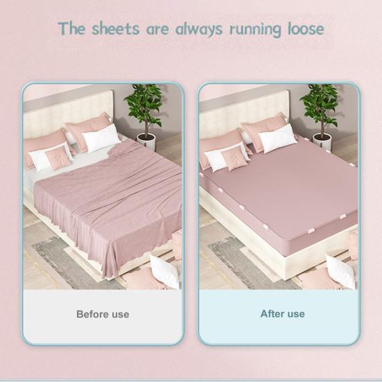 20Pcs Bed Sheet Grippers Duvet Cover Clips with Raised Edges Adjustable Easy To Use Hidden Bedding Sheet Holders