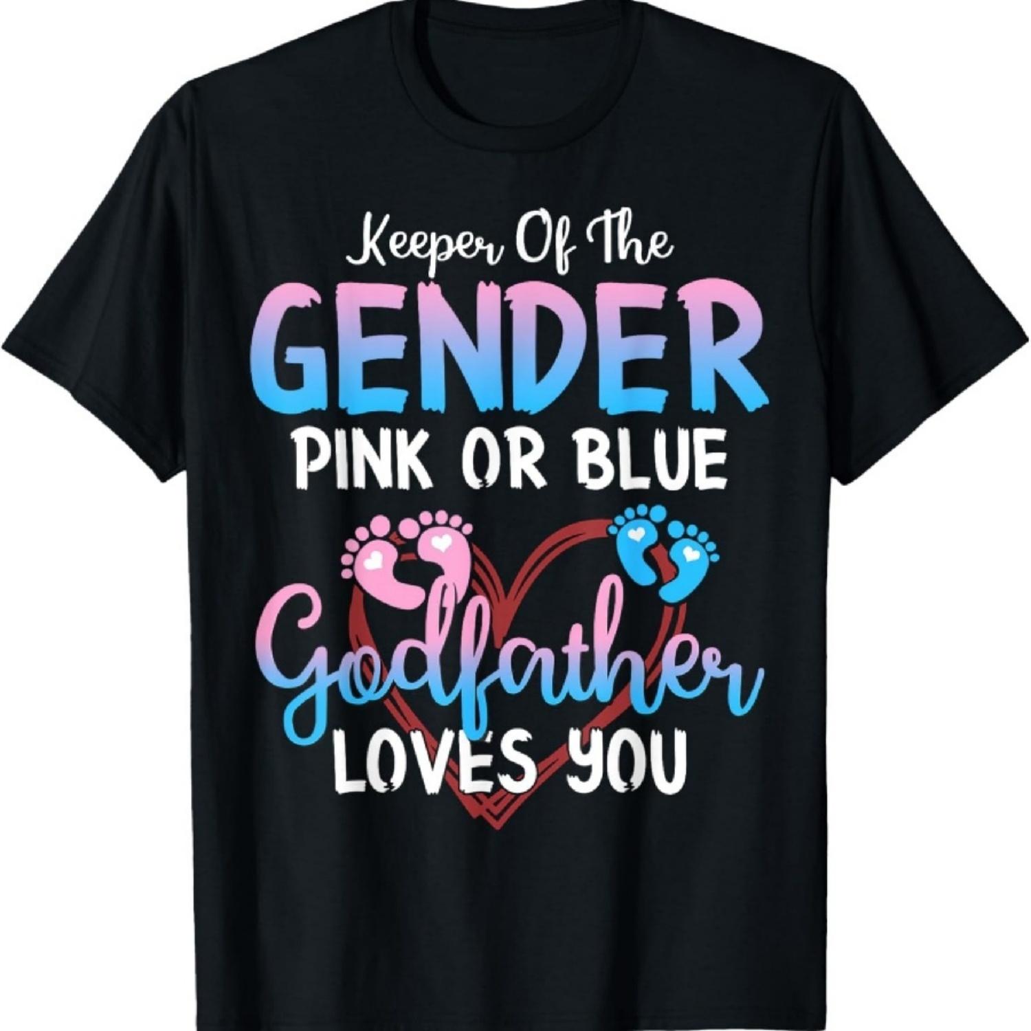 

Keeper Of The Gender Pink or Blue Godfather Loves You Daddy T-Shirt XXXXXL чорний