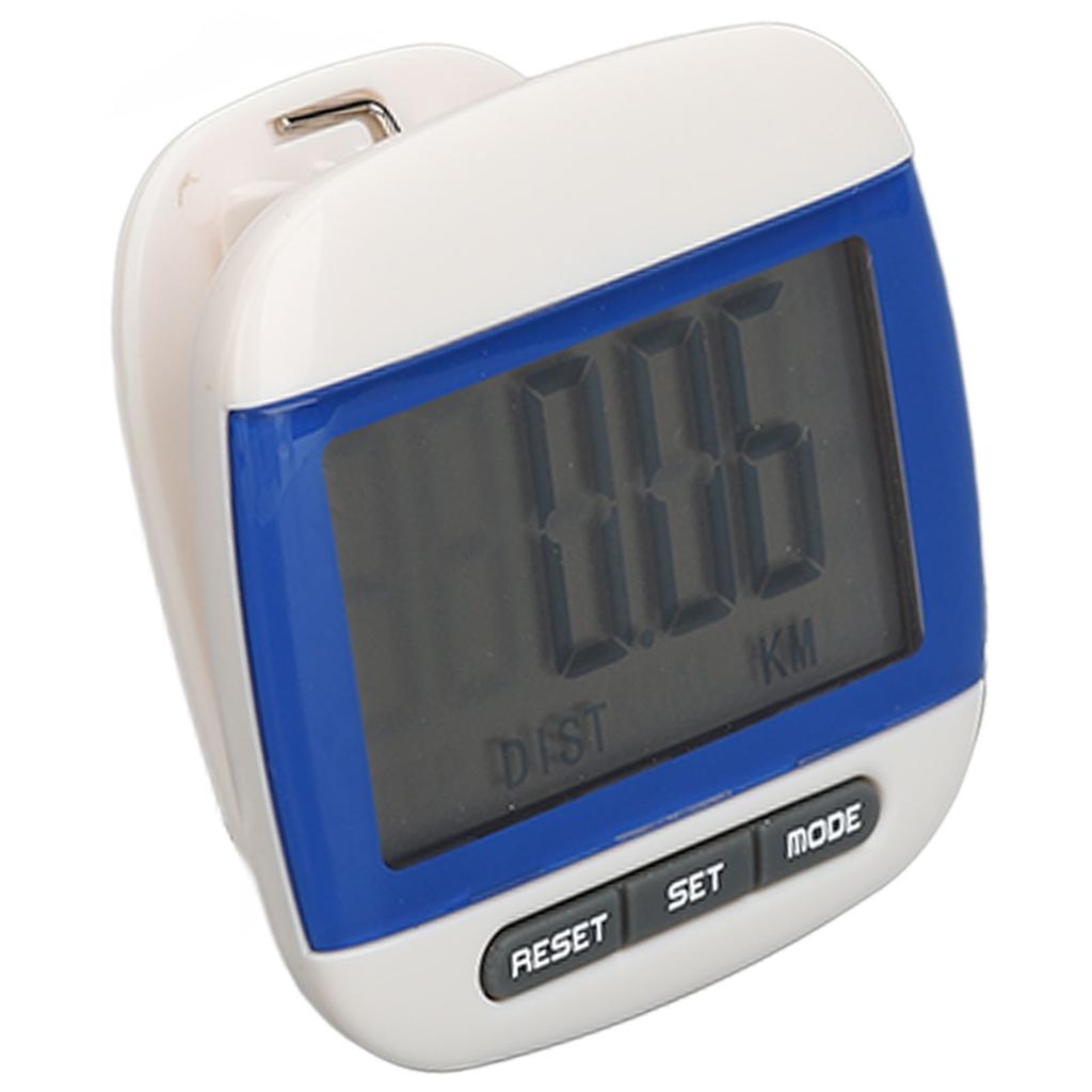 Pedometer with Clip Walking Pedometer Large LCD Display Step Calorie Distance Counter with Clip for Seniors Adults Exercise Blue