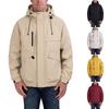 Men's Outdoor Jacket Spring Lightweight Windproof Paneled Design for Hiking and Travel