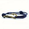 Trendy Fish Hook Double Layer Rope Bracelet, Adjustable Handmade Wristband for Men Women, Stylish Daily Wear Accessories & Gift