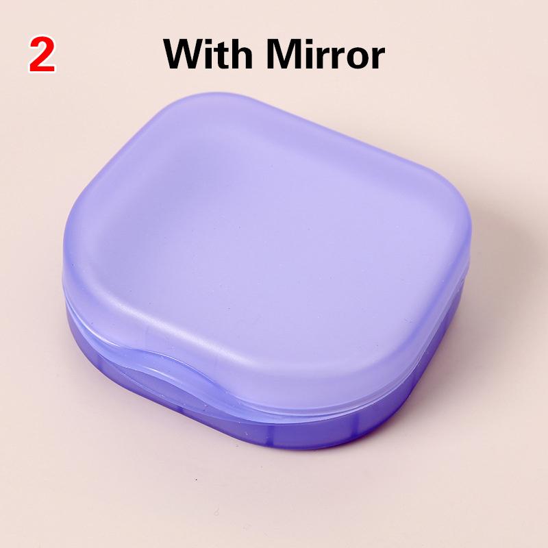 Úložná schránka na zubní protézy Přenosná schránka na umělé zuby pro starší osoby Neviditelné rovnátka Ortodontické pouzdro s krytem Prachotěsná nádoba