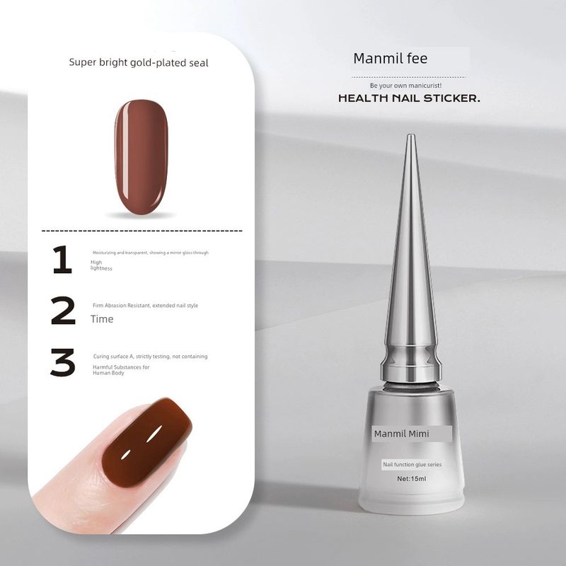 

Instagram Style Second Generation White Waterproof and Durable Nail Sticker Super bright tempered seal 15ml(Need light])