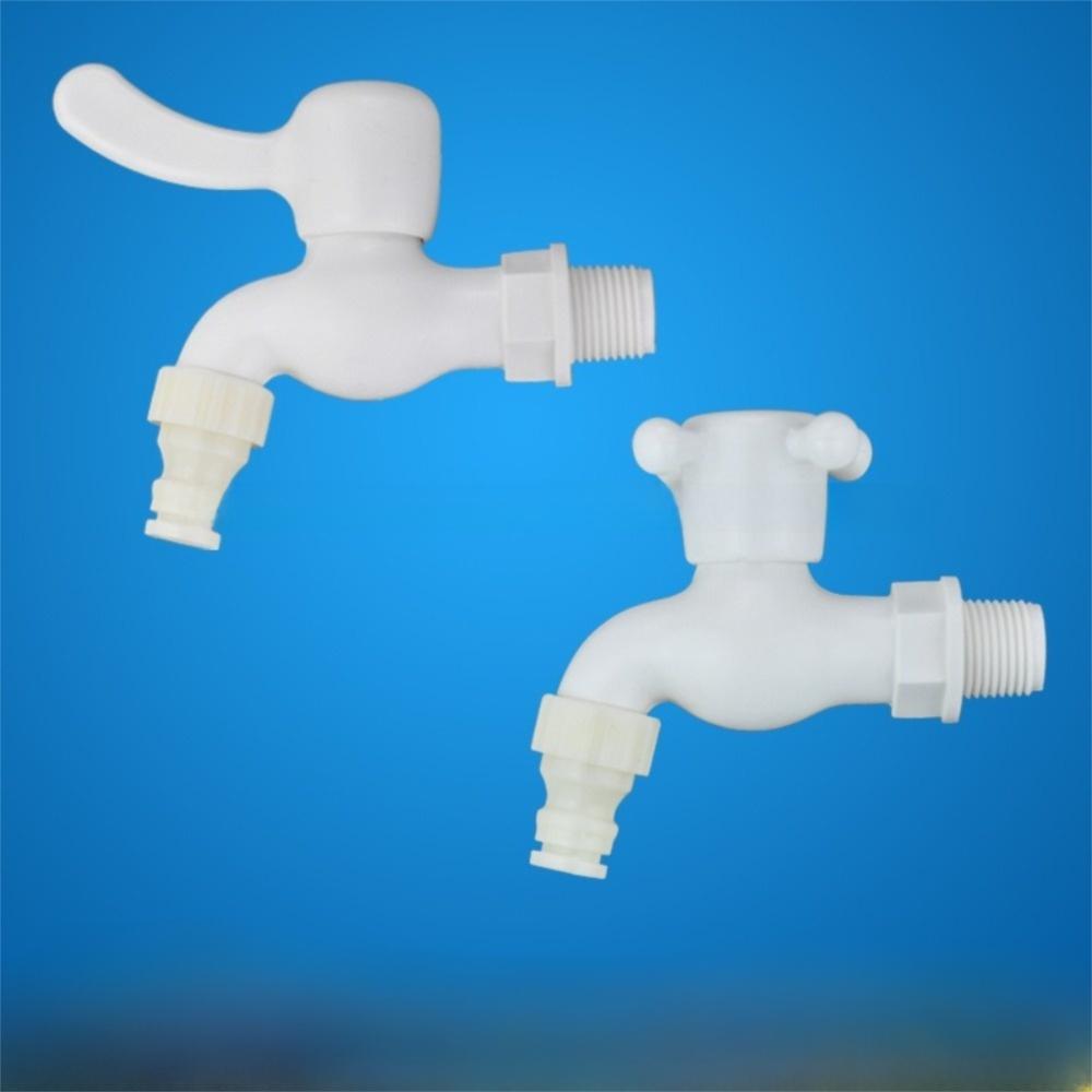 Plastic Washing Machine Tap 1/2" 3/4' Leak-Proof Hose Connector Single Tap Quick Connect Water Faucet Outdoor Balcony Use