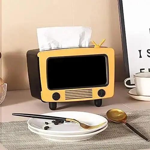 ТВ Салфетница Роскошный Пластик Гостиная Журнальный столик Многофункциональный Ящик для хранения Дом Ванная Туалет Настольная Салфетница оранжевый