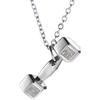 Whole Body Titanium Steel Fitness Dumbbell Necklace Men's Fashion Does Not Fade Hip Hop High Sense Men's Pendant