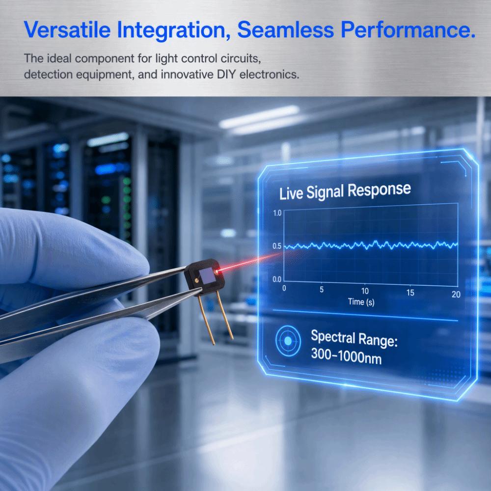 Light Sensitive Visible Light Detector Silicon Photocell  Light Detection