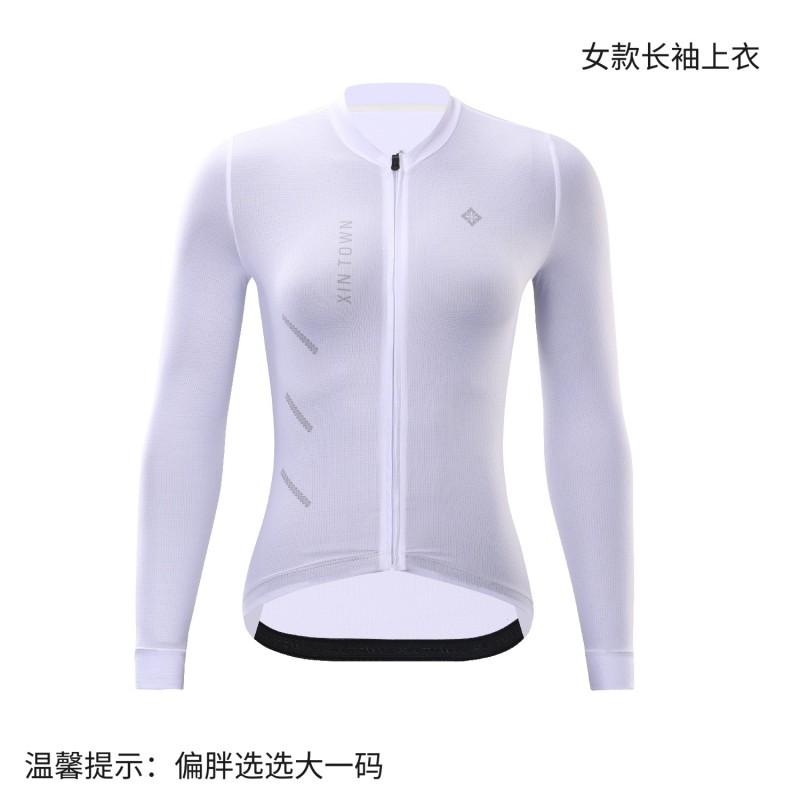 Mens Womens Cycling Jersey Long Sleeve Quick Dry Breathable Bike Shirt Road