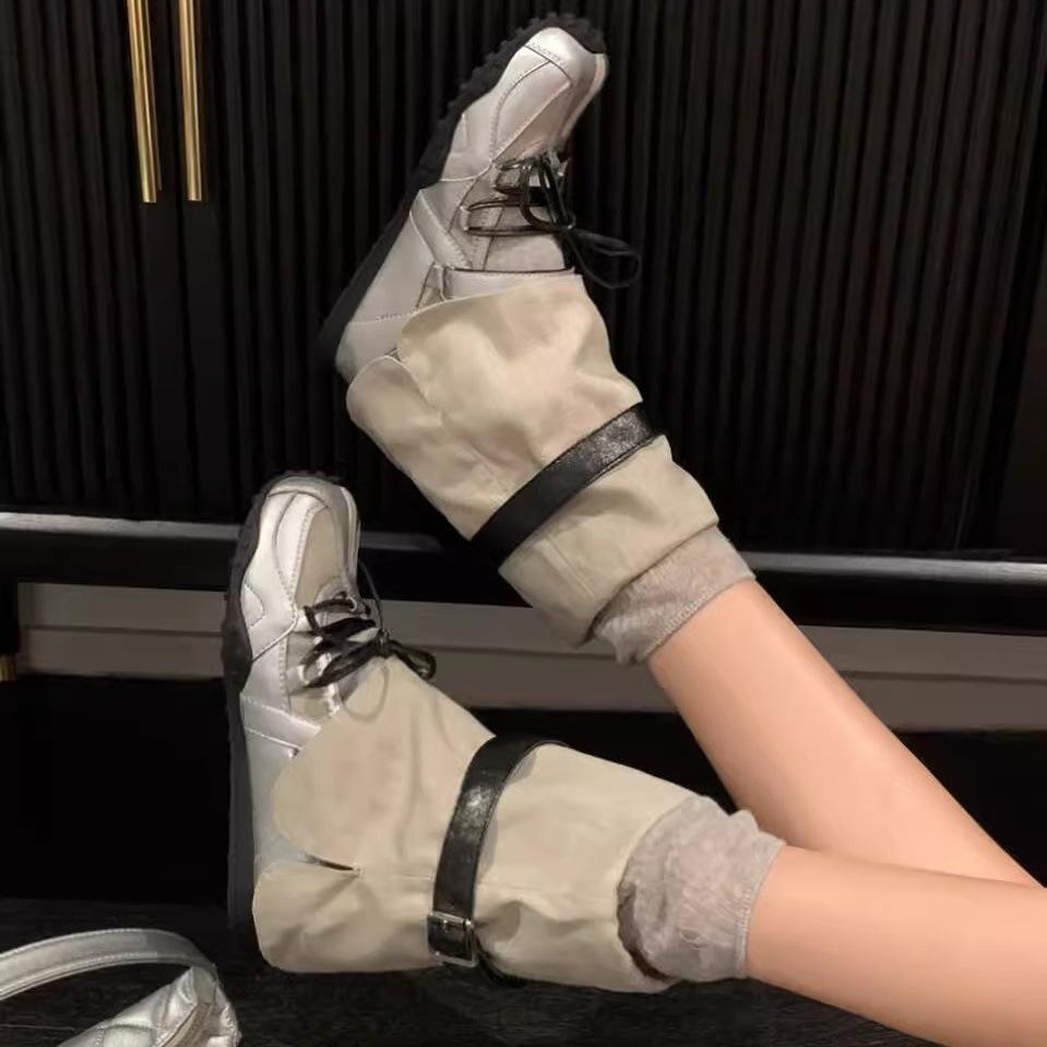 Pants, thick-soled German training shoes women's 2025 new summer casual Forrest Gump Mary Jane single shoes sports cool boots short boots